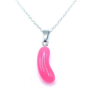Jelly Bean Necklace Easter Dark Pink
